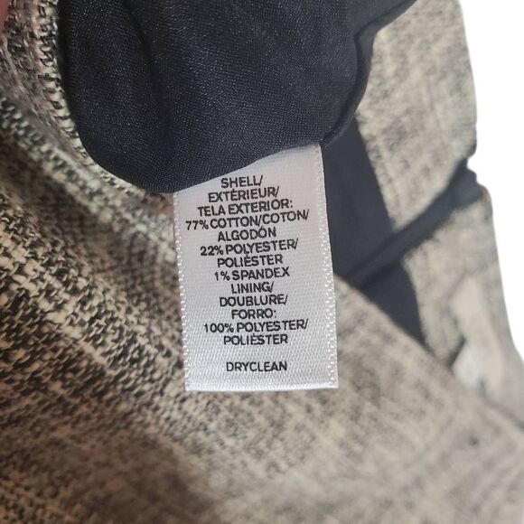 Ann Taylor LOFT Back Zip Flat Front Tweed Pencil Mini Skirt Taupe Brown Size 4 - Picture 4 of 11